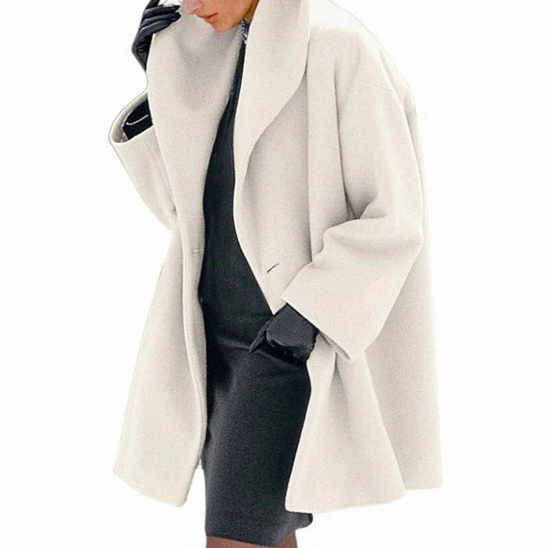 Veste en Laine Femme Boutonnée Mi-Hanche