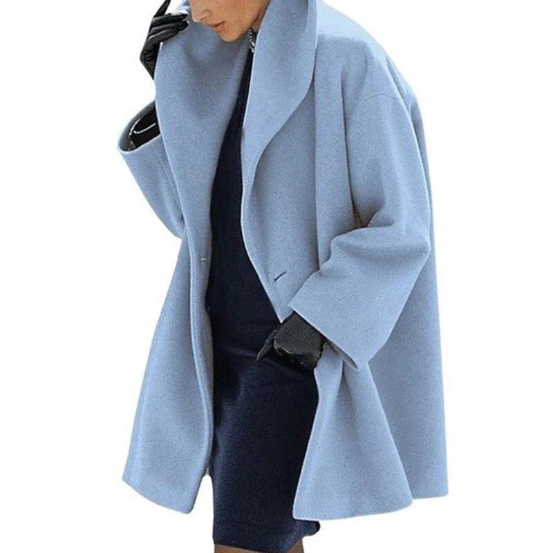 Veste en Laine Femme Boutonnée Mi-Hanche