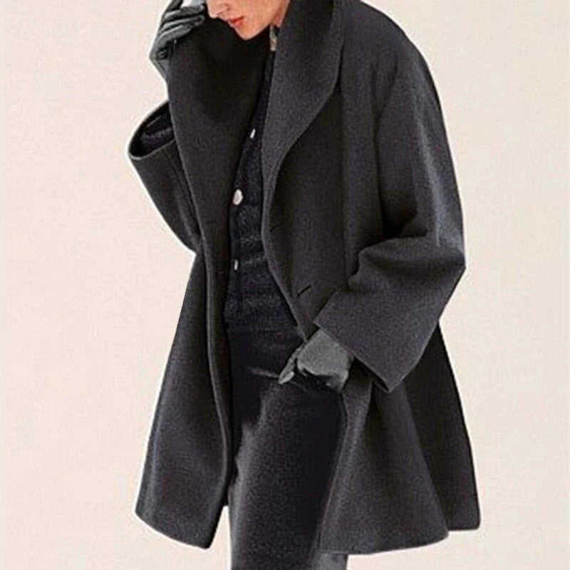 Veste en Laine Femme Boutonnée Mi-Hanche