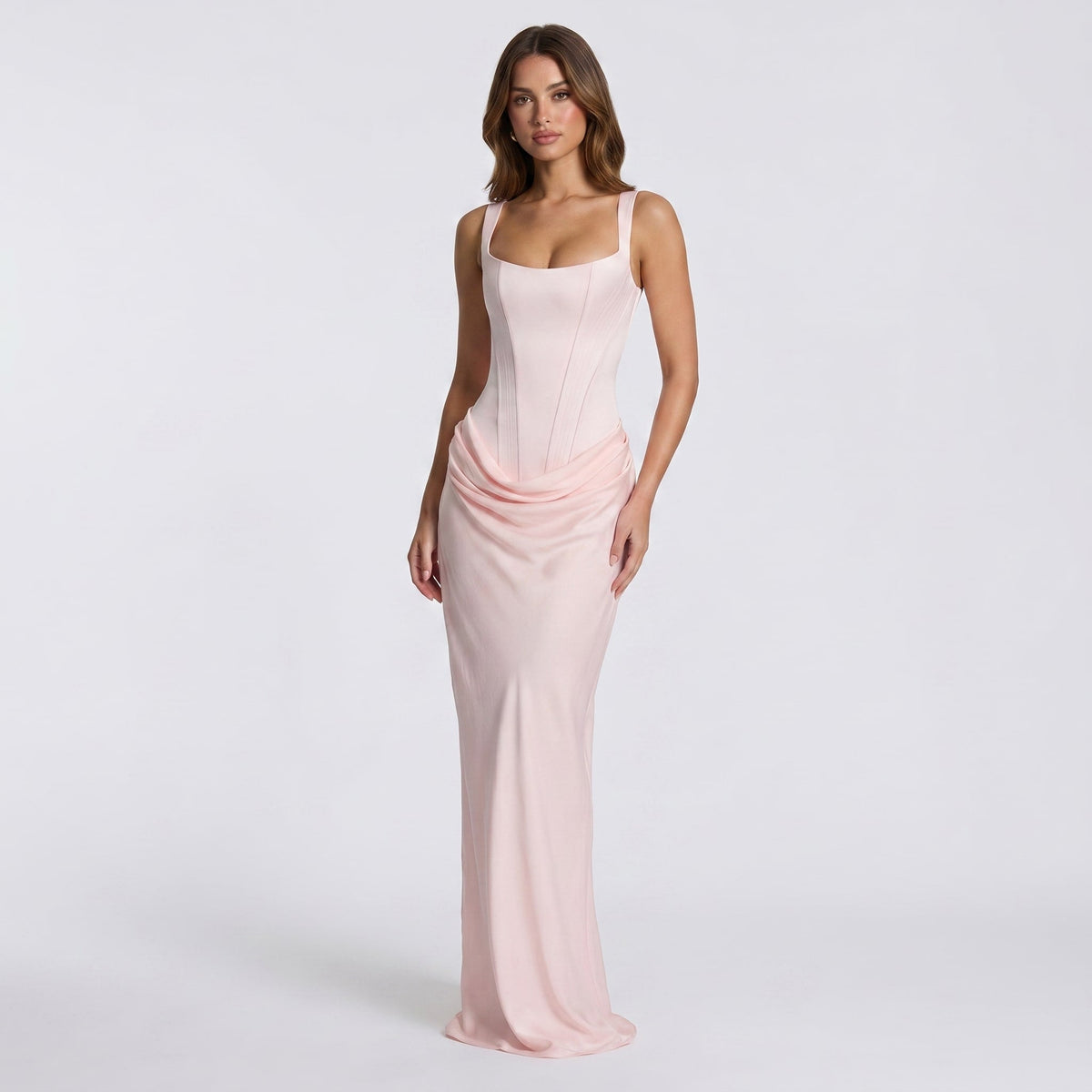 Corinne Corset Satin Maxi Dress_5