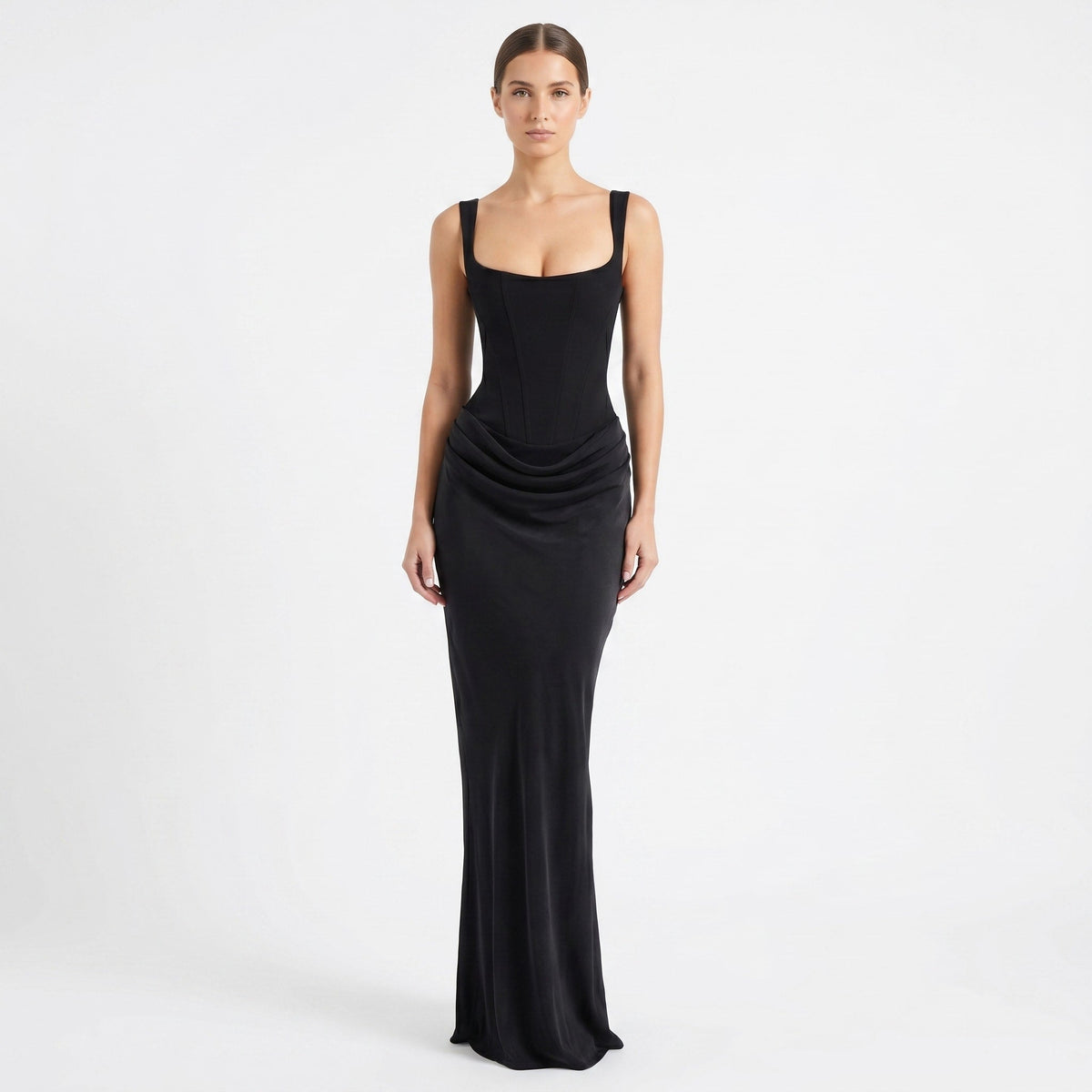 Corinne Corset Satin Maxi Dress_7