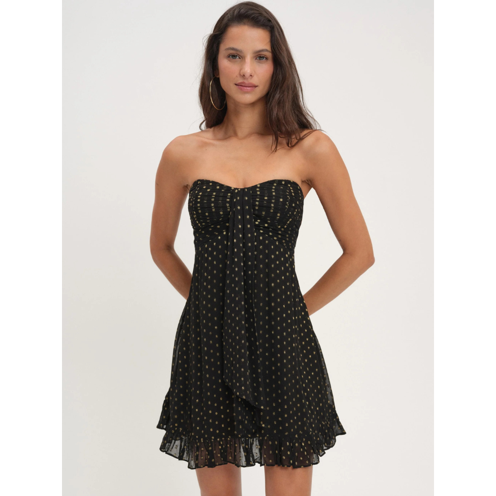 Robe Mini Femme Fleurie Bustier - Robe d'Invitée Mariage