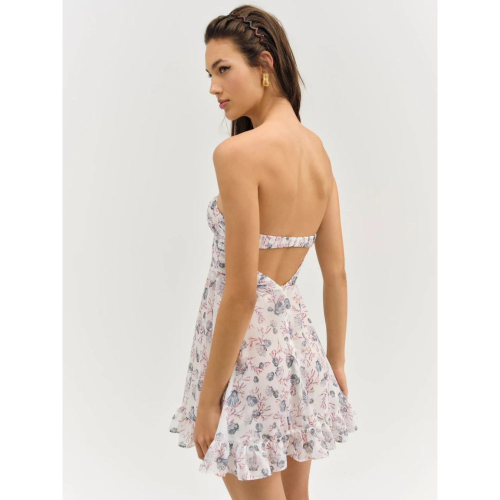 Robe Mini Femme Fleurie Bustier - Robe d'Invitée Mariage