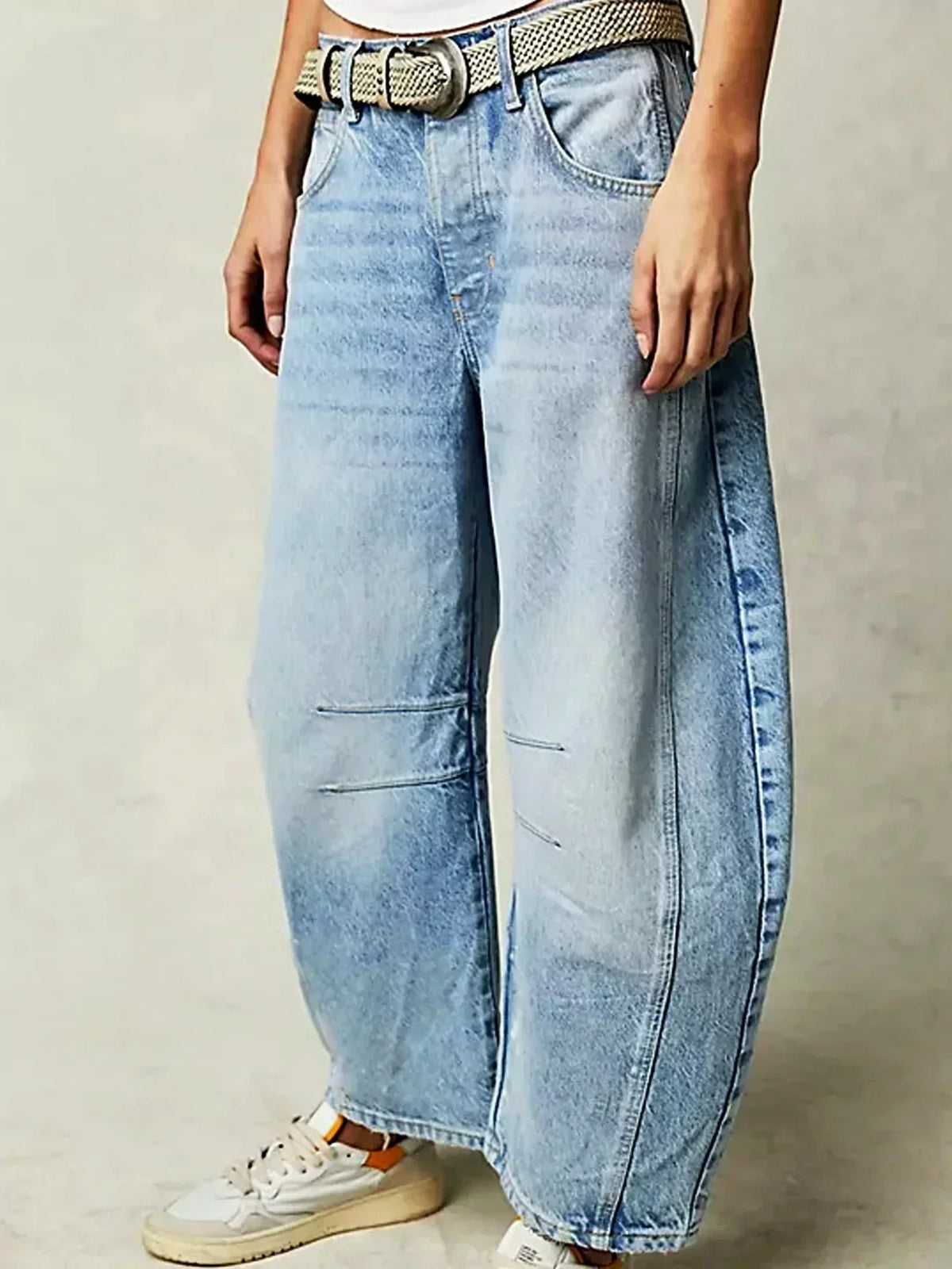 Jean Large Femme Taille Haute à Jambe Large
